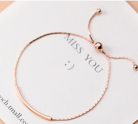 BRAZALETE AJUSTABLE DE TUBO CON CUENTAS DORADO
