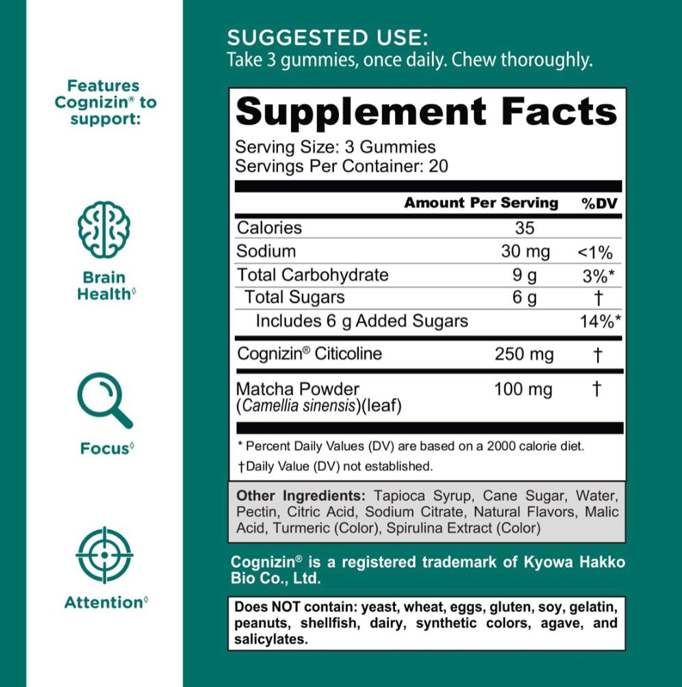 GOLI MATCHA MIND GOMITAS