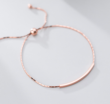 BRAZALETE AJUSTABLE DE TUBO CON CUENTAS DORADO