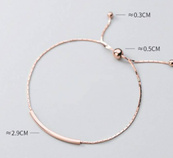 BRAZALETE AJUSTABLE DE TUBO CON CUENTAS DORADO