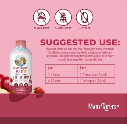 MARY RUTH'S KIDS Multivitamínico matutino con luteína