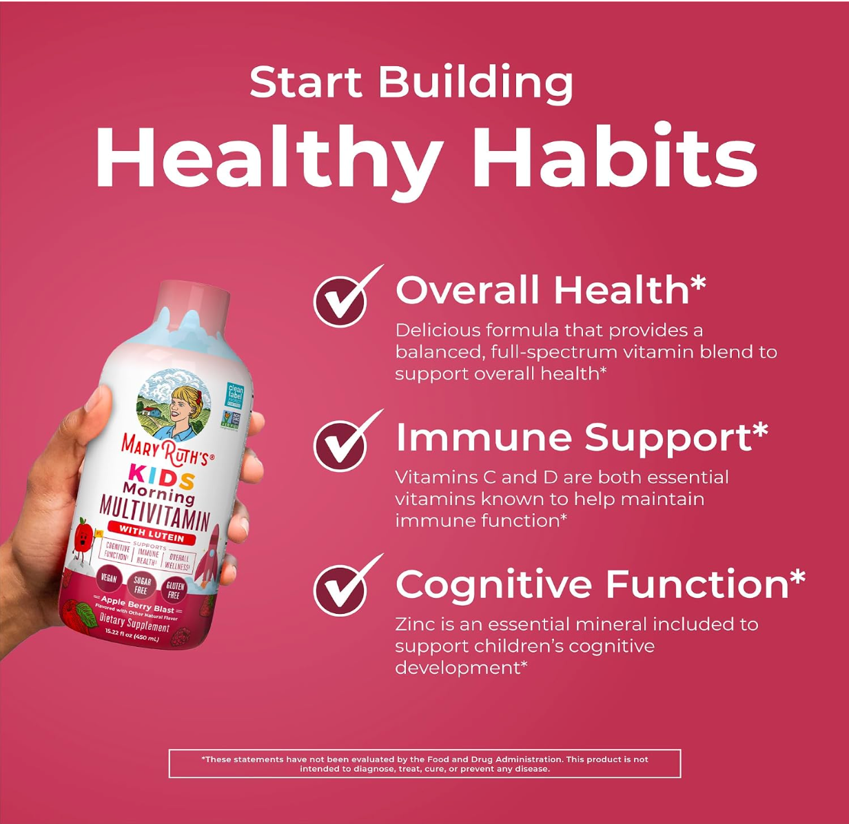 MARY RUTH'S KIDS Multivitamínico matutino con luteína