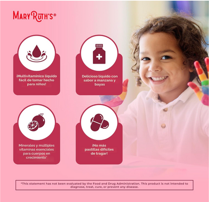 MARY RUTH'S KIDS Multivitamínico matutino con luteína
