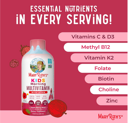MARY RUTH'S KIDS Multivitamínico matutino con luteína
