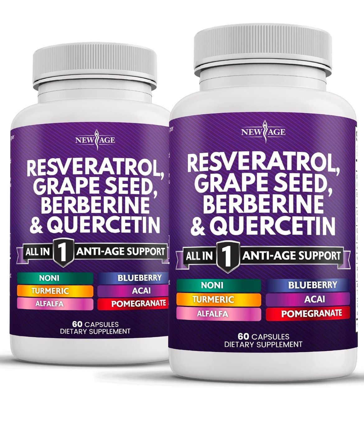 RESVERATROL BERBERINA ESTRACTO DE SEMILLA DE UVA QUERCETINA (2X1)